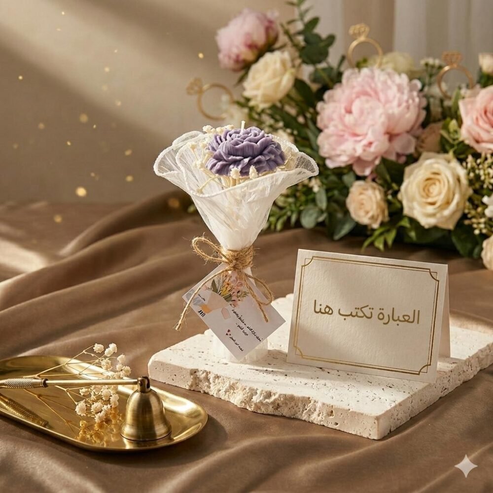 شمعة + عبارة